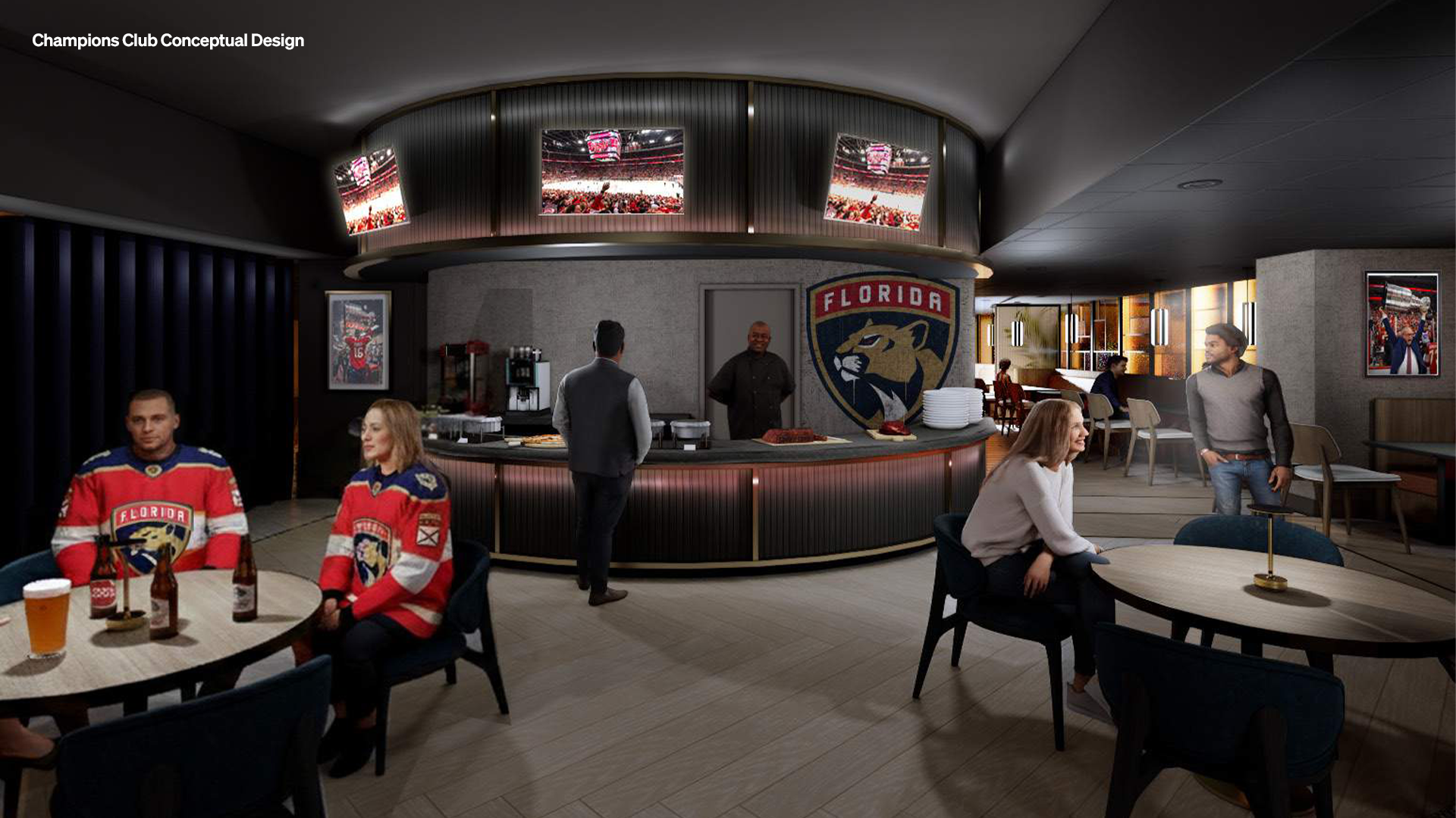 Dining area with bowl sightlines